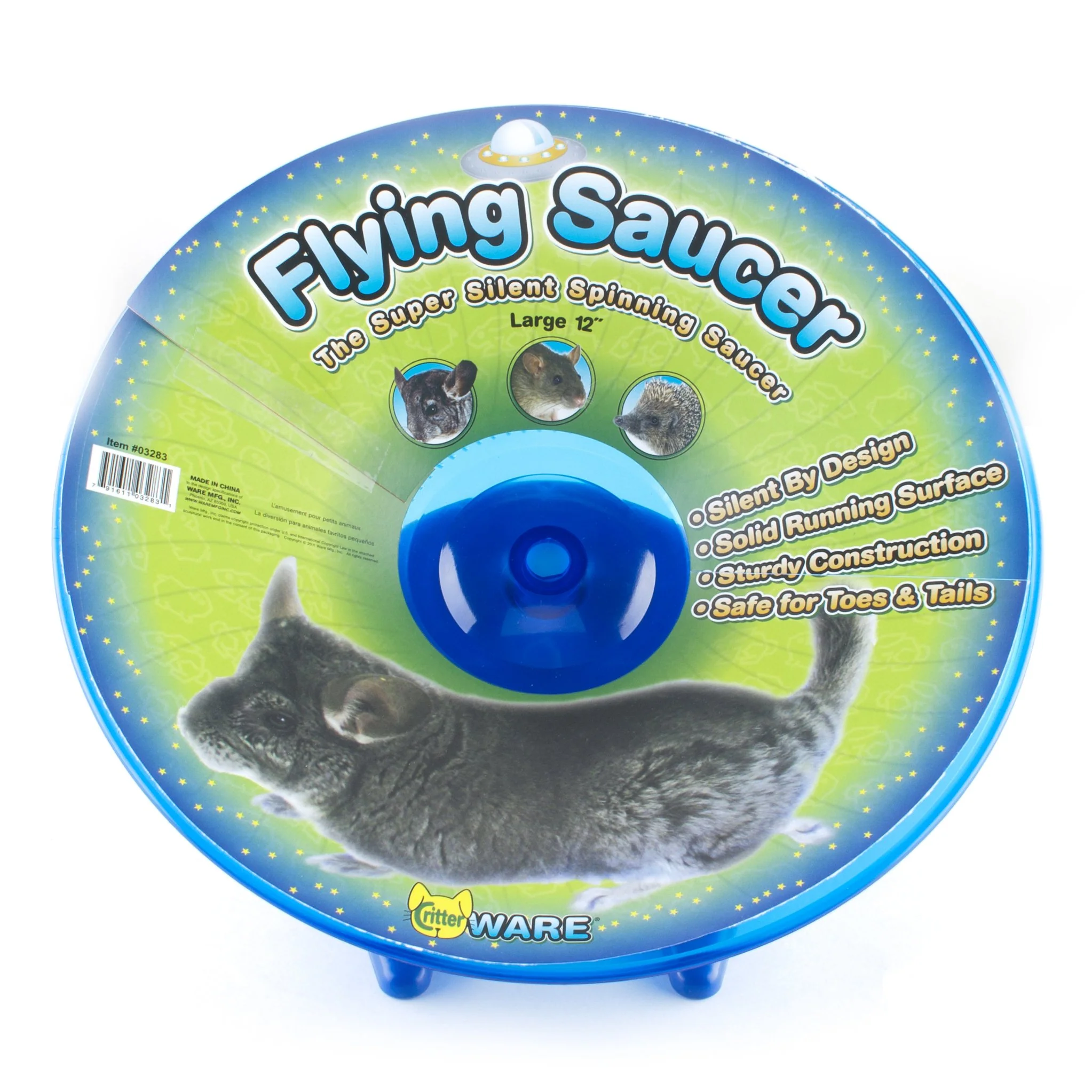 Environmentally Friendly Ware Manufacturing Flying Saucer Exercise Wheel for Small Pets – 12-Inch Silent Safe Prestigious