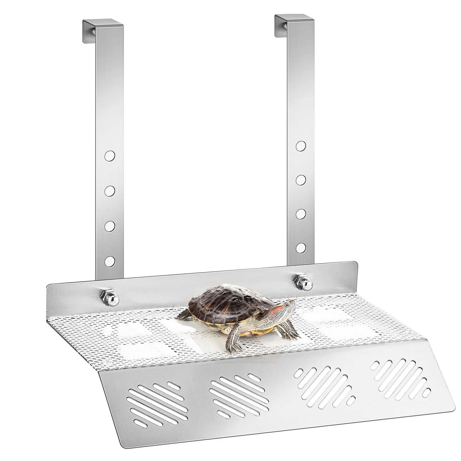 Casual FoldTier 8 x 11.5 Hanging Turtle Basking Platform for 20-40 Gallon Tanks Stainless Steel Ramp Dock Professional