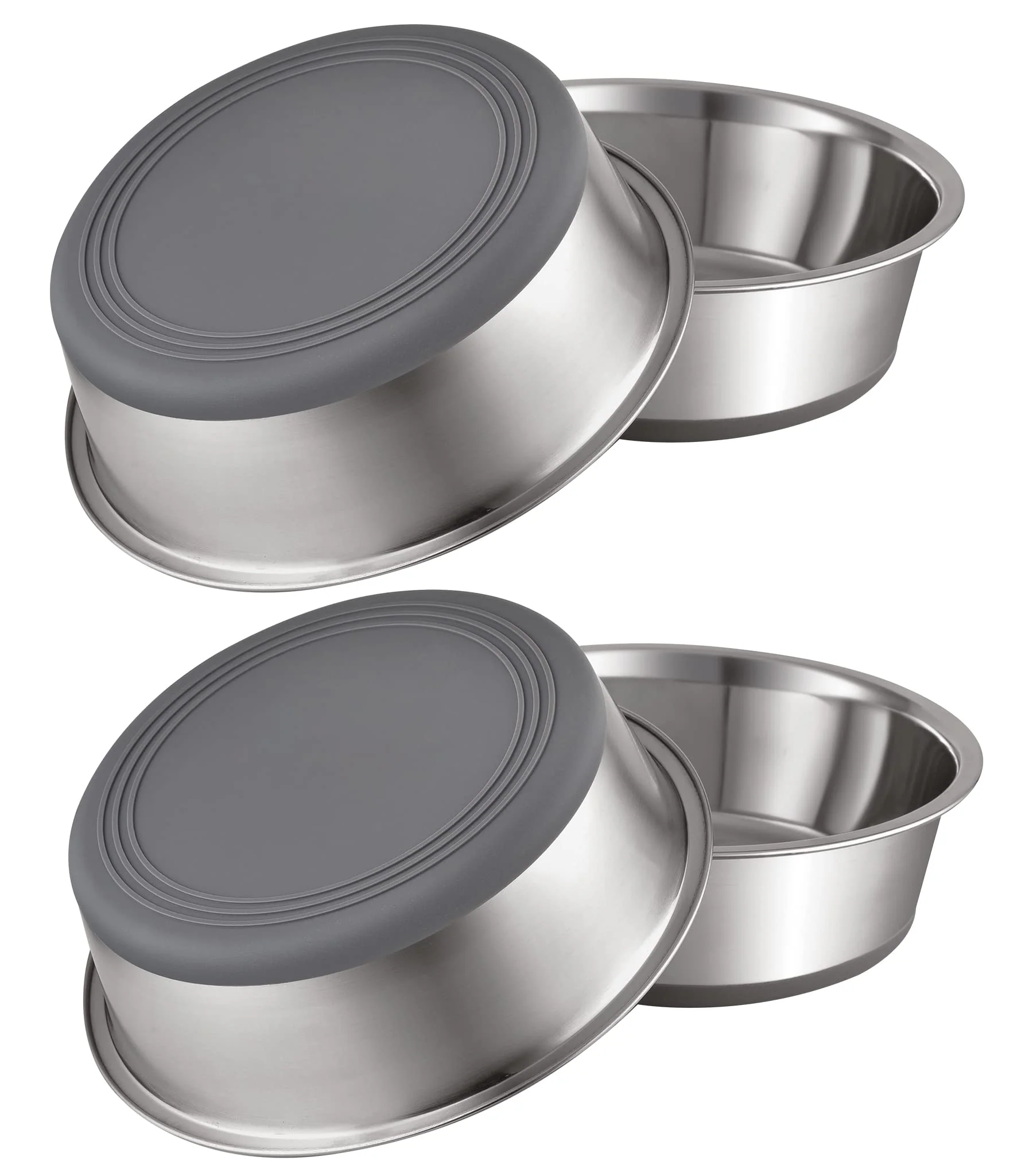 Casual PEGYY11 Nonslip Stainless Steel Dog Bowls – 7.6 Cup Capacity 4-Pack High-End