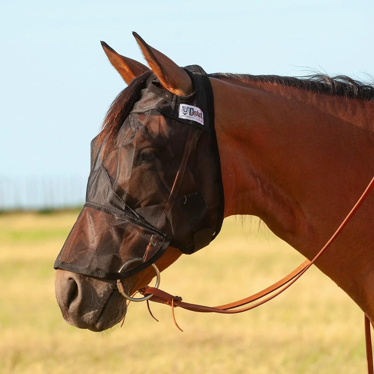 Fine Cashel Quiet Ride Long Nose Fly Mask QRHL – Black Horse Fly Mask Trendy