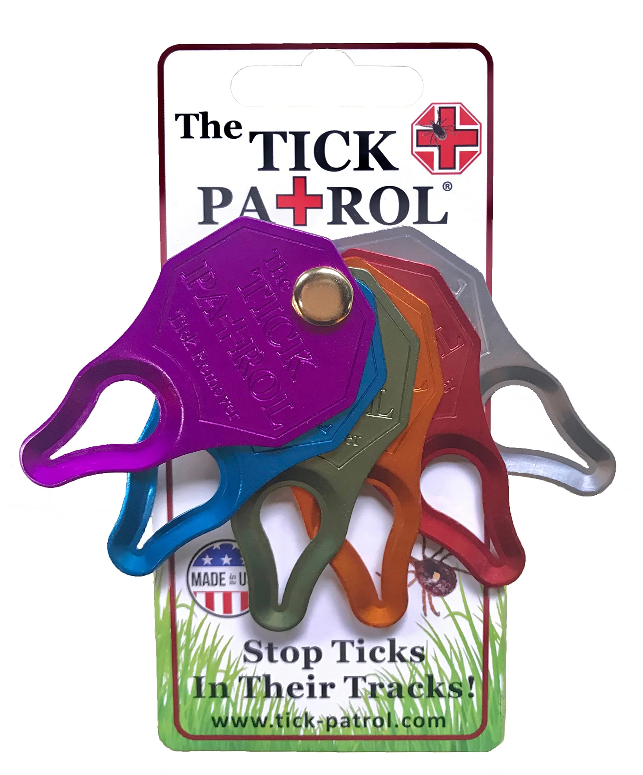 First-Class The Tick Patrol Tick Remover Tool for People Pets — Lightweight Durable Made in USA 6 Colors Clean