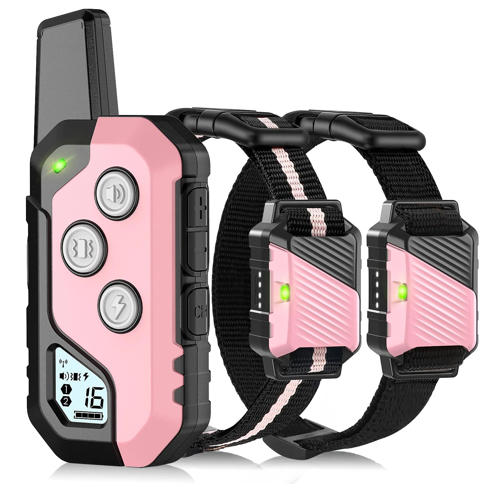 Crafted Snsng Shock Collar for Dogs – Dual-Dog Training System with Beep Vibration Static Modes IP67 Waterproof Rechargeable Reliable