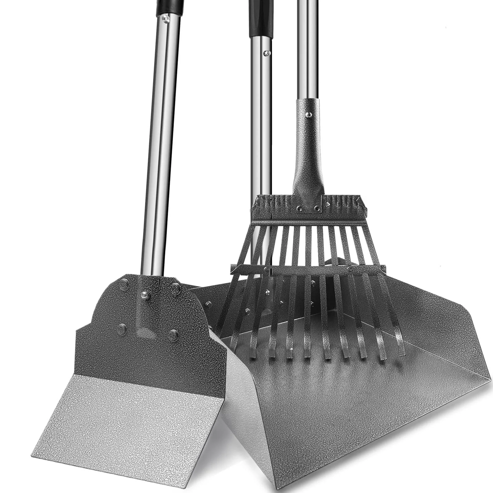 Exclusive Snagle Paw Dog Pooper Scooper – Large Dogs 3-Pack 38in Adjustable Long Handle Aluminum Tray Sophisticated