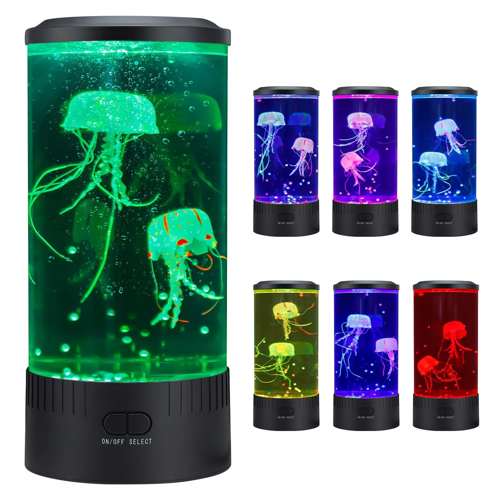 Proven Cosney Jellyfish Lamp – 7 Color Mood Light 5 Brightness Levels Quiet Night Light Contemporary