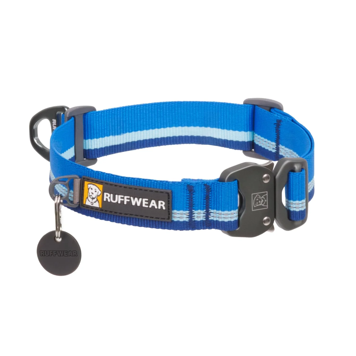 World-Class Ruffwear Top Rope Dog Collar with Talon Buckle – Reflective Padded Nylon Blue Pool 11-14 Sophisticated