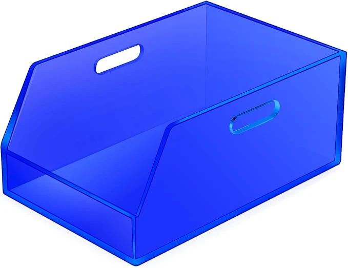 High-Performance Gelite Stackable Storage Bins Open Front Organizer Bins with Handles Acrylic Storage Container for Pantry Kitchen Cabinet Bathroom Closet Office Organization 11.4×7.5×5.1” Navy BlueAbout ThisOverview Organic