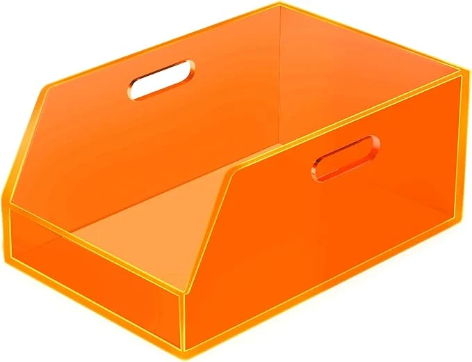 Reliable Gelite Stackable Storage Bins Open Front Organizer Bins with Handles Acrylic Storage Container for Pantry Kitchen Cabinet Bathroom Closet Office Organization 11.4×7.5×5.1” Neon OrangeAbout ThisOverview High-Performance