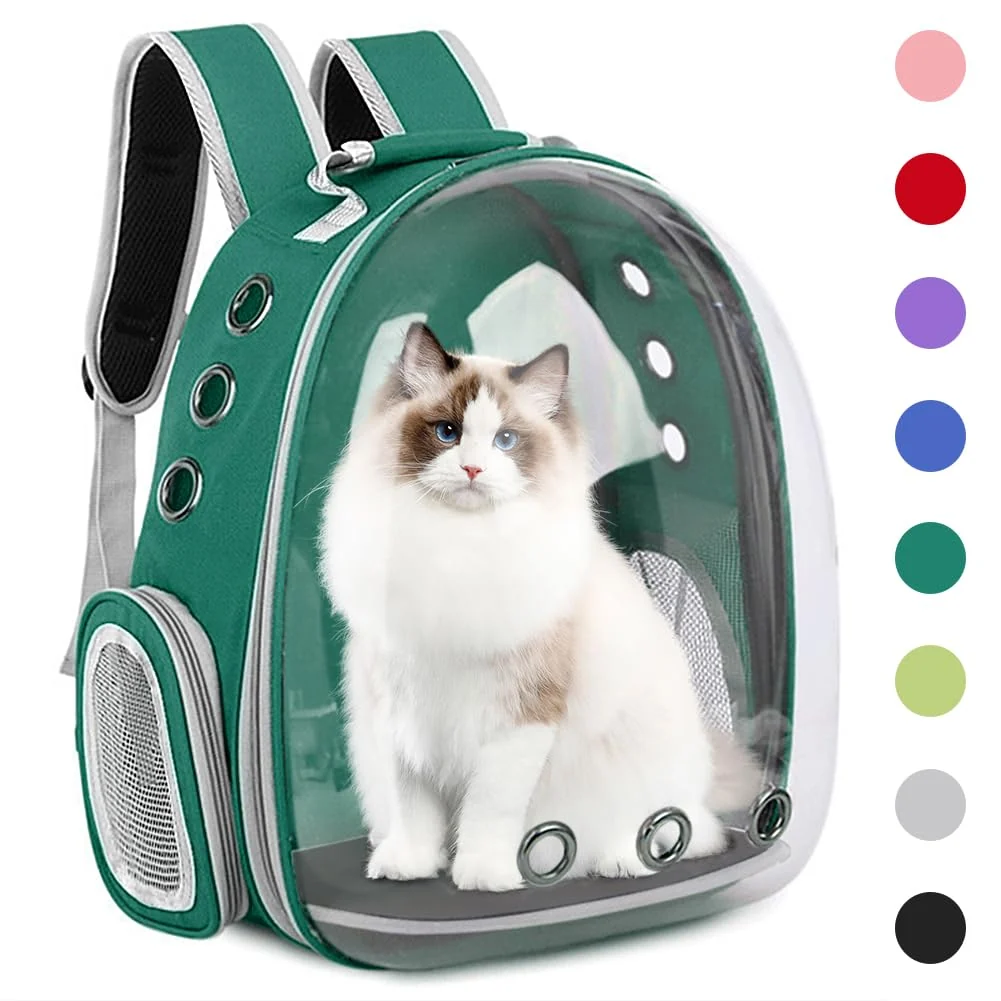 Quality CYUNMYPL Pet Backpack Carrier with Bubble Window – Space Capsule Design Dark Green Fine