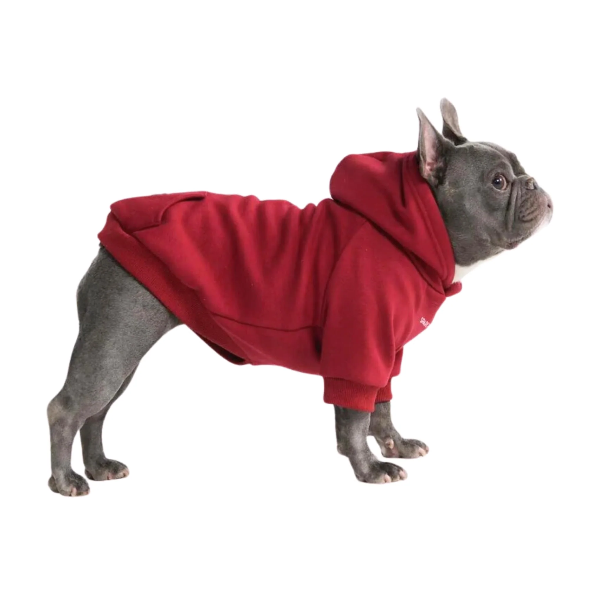 Solid Spark Paws Dog Hoodie – Premium Butter-Stretch Sweater for Small to Large Dogs Burgundy Size L Functional