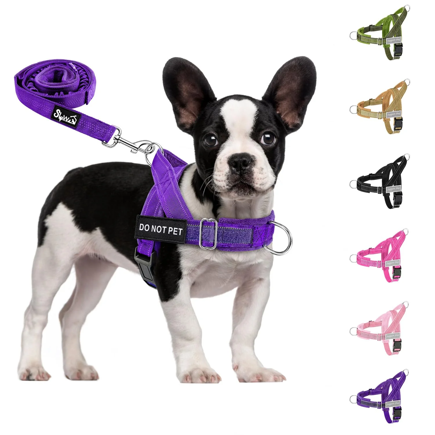 Effective SlowTon No Pull Dog Harness – Heavy-Duty Front Clip Reflective Size S Selected