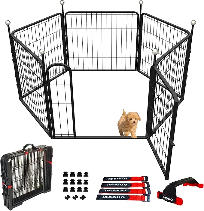 Certified Puppy Playpen Indoor Outdoor 6 Panels Dog Pen Play Pen Innovative