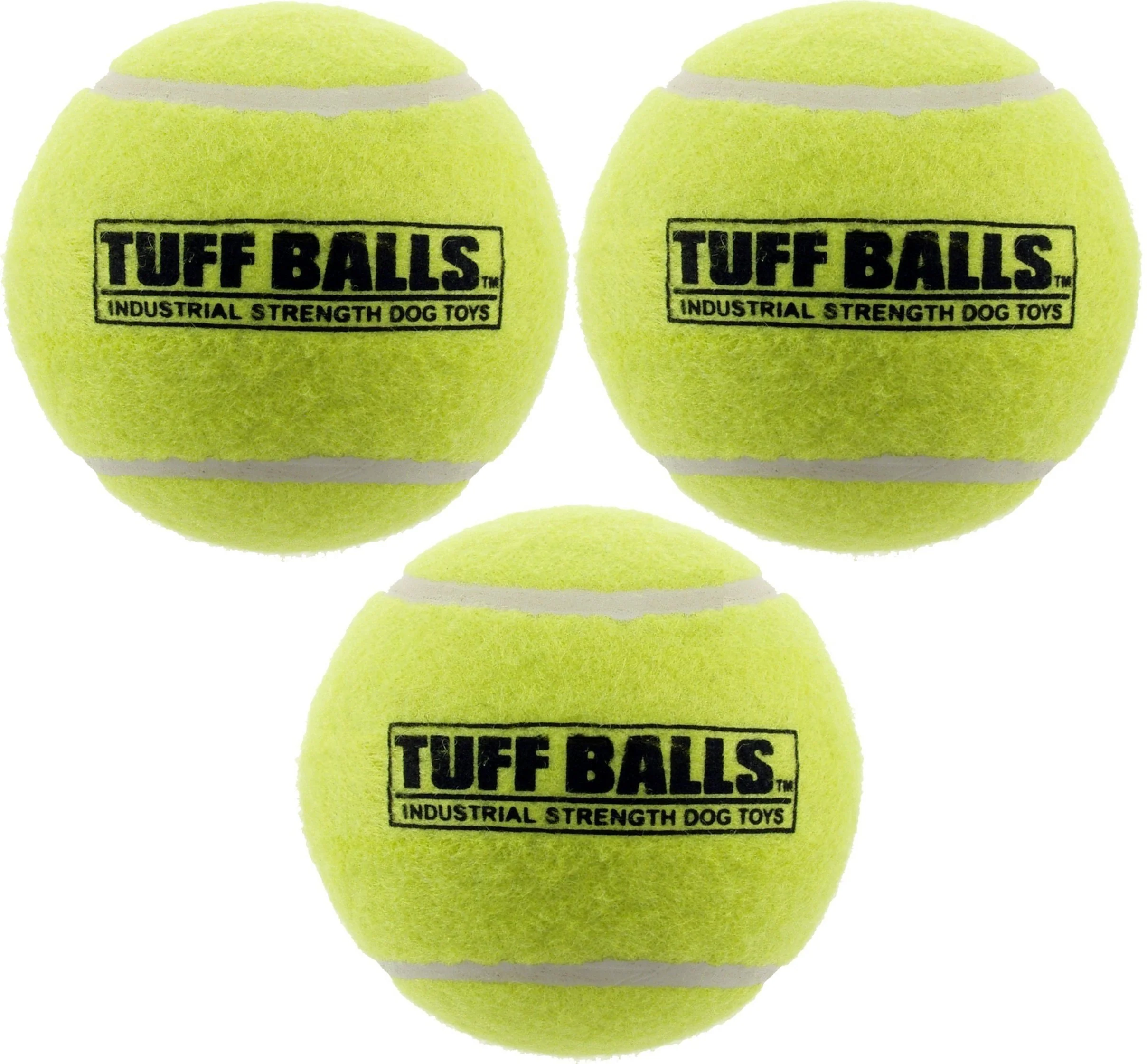 Expertly Made PetSport USA 4-Inch Giant Tuff Balls for Large Dogs – 3 Pack Non-Toxic Durable Tennis Balls Smart