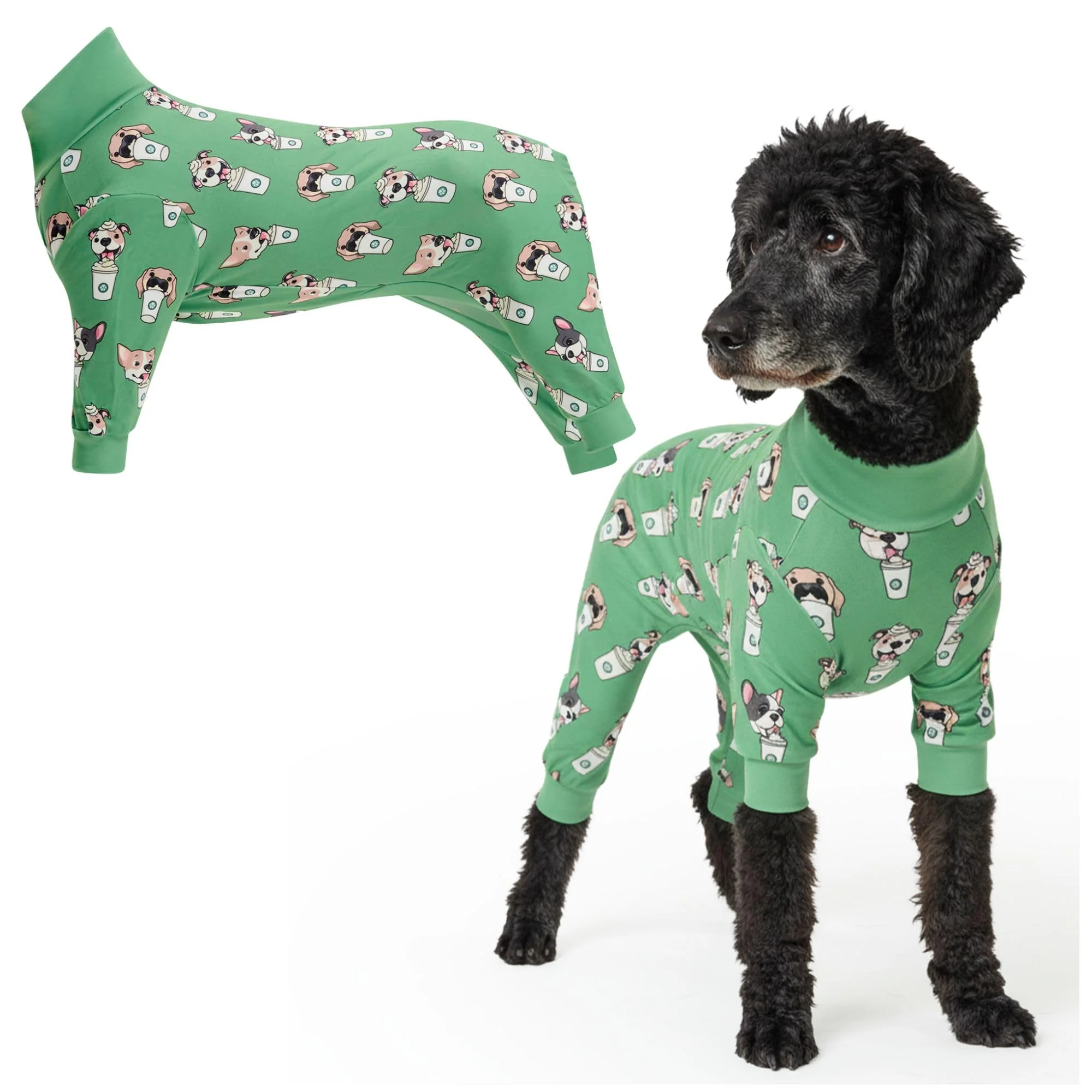 Top-Quality Spark Paws Dog Pajama – Ultra-Soft 4-Way Stretch Recovery Onesie Small–3XL Pup Cup Healthy