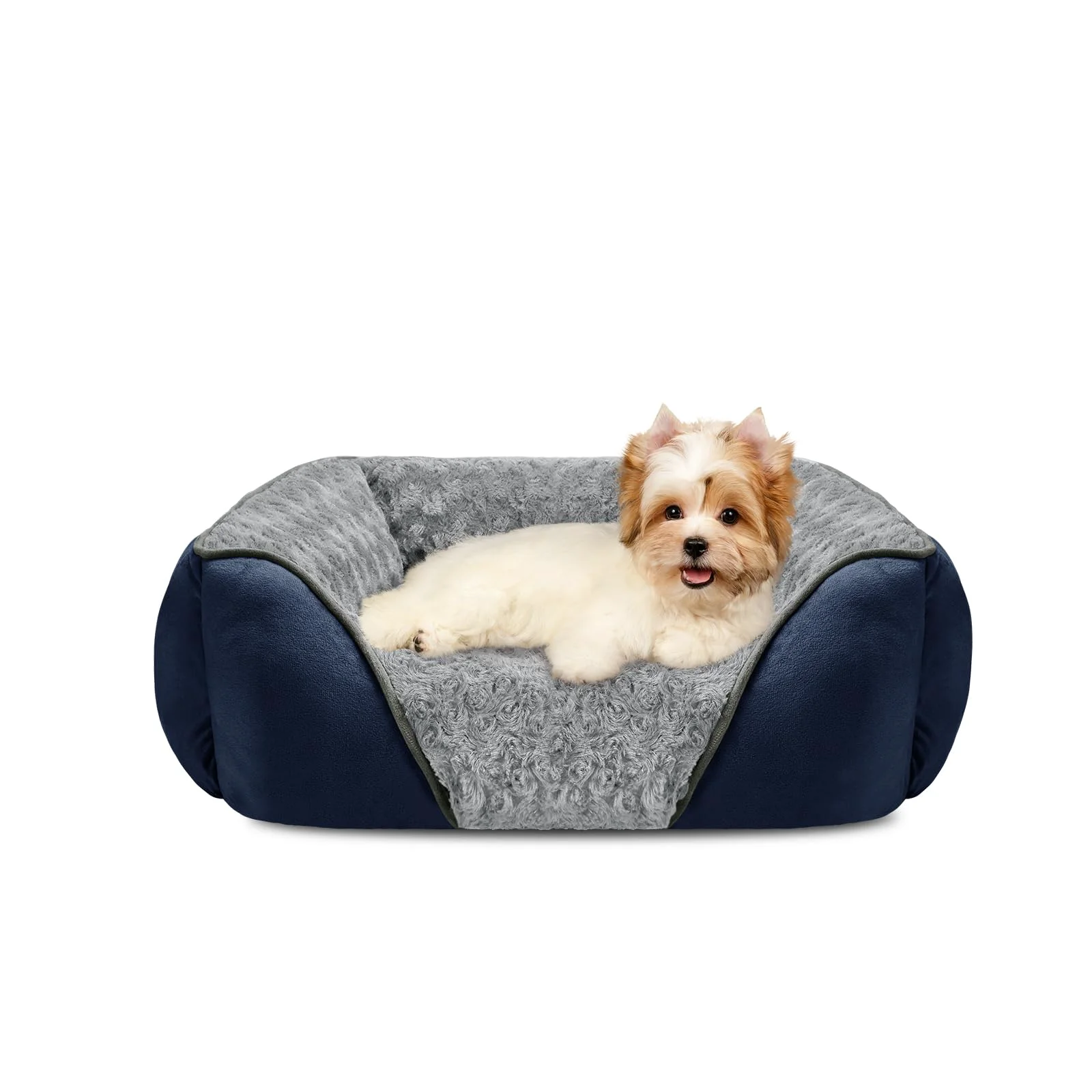Quality INVENHO Small Dog Bed — Rectangular Washable Orthopedic Calming Cuddler with Anti-Slip Bottom Powerful