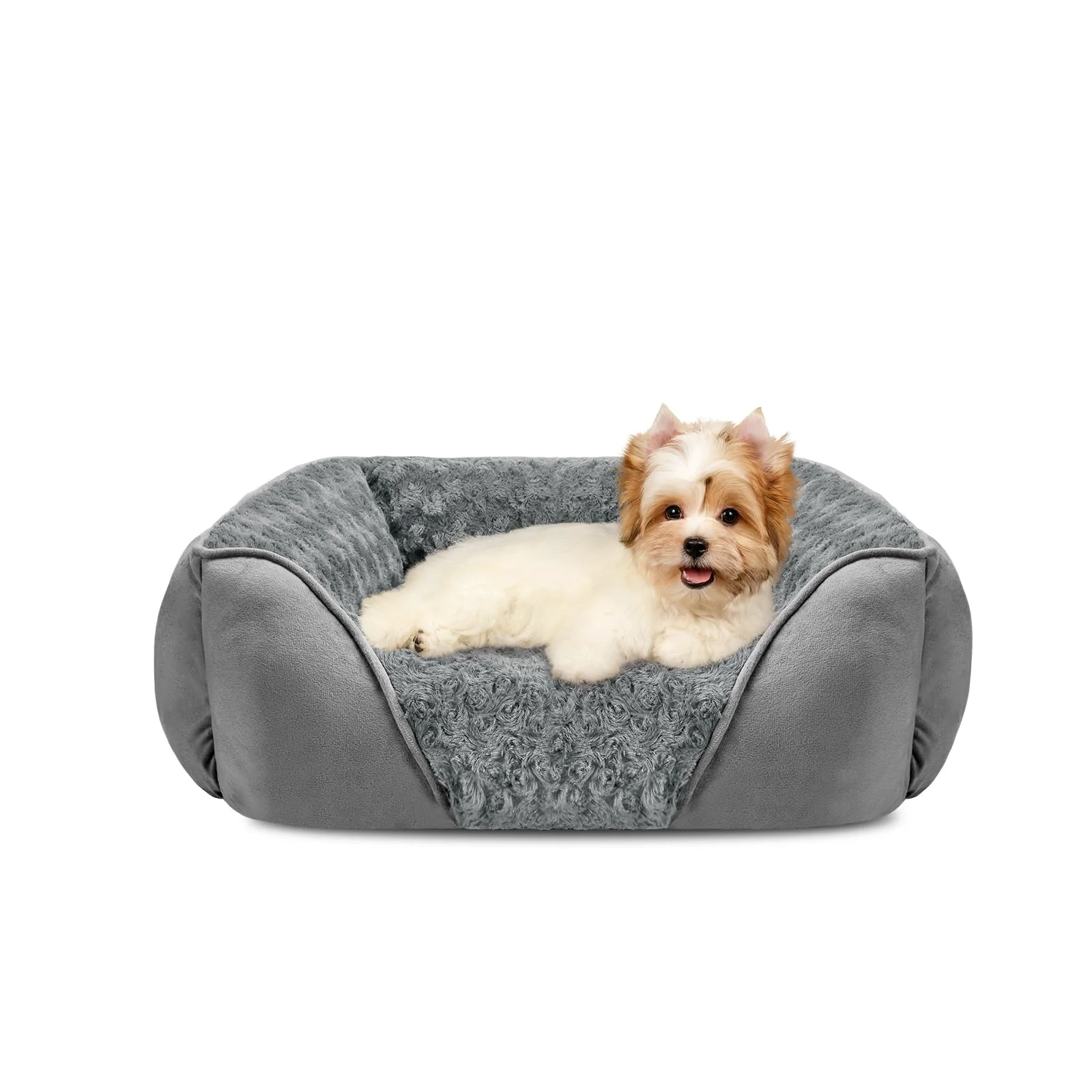 Prestigious INVENHO Small Dog Bed – Rectangle Orthopedic Washable Anti-Slip Calming Cuddler Convenient