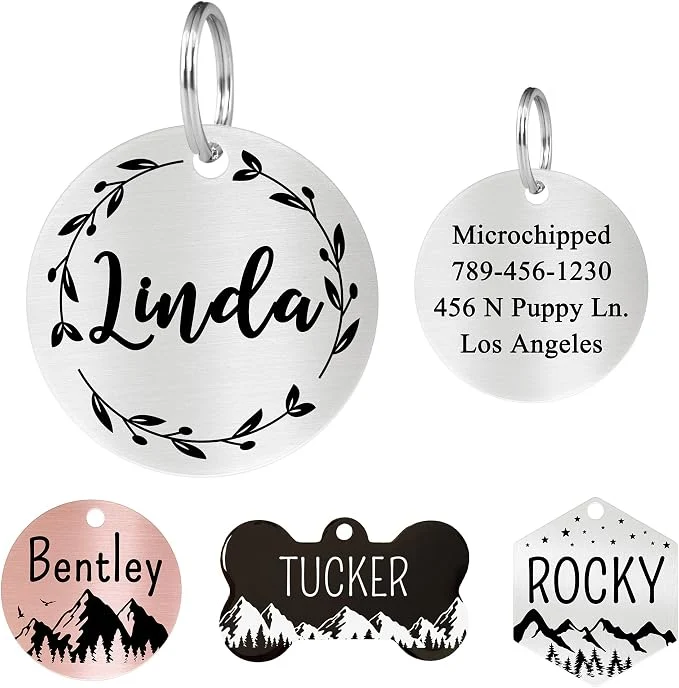 Easy-to-Use Ultra Joys Stainless Steel Pet ID Tags Trusted