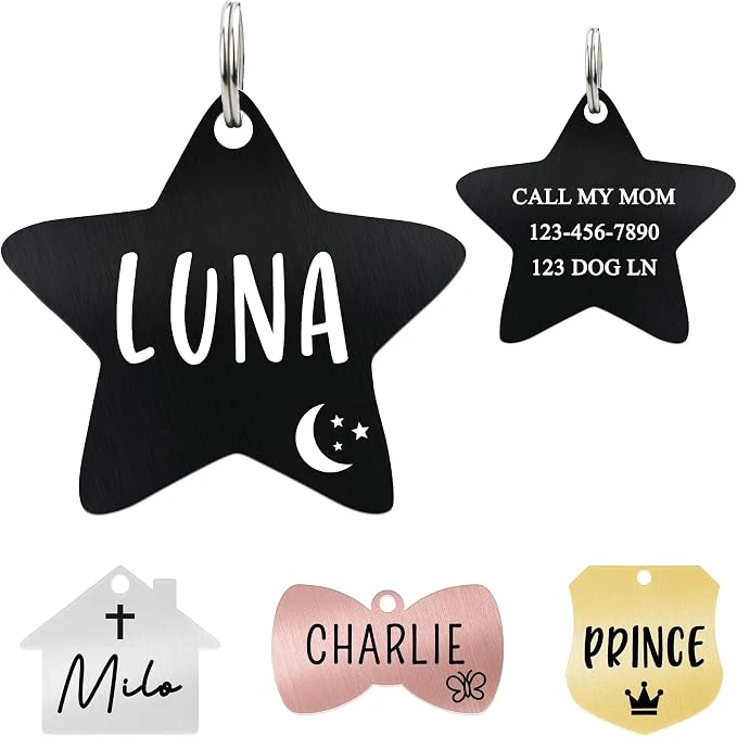 Secure Ultra Joys Cat ID Tag Personalized Pet Tags Durable Stainless Steel Small Pet Responsible