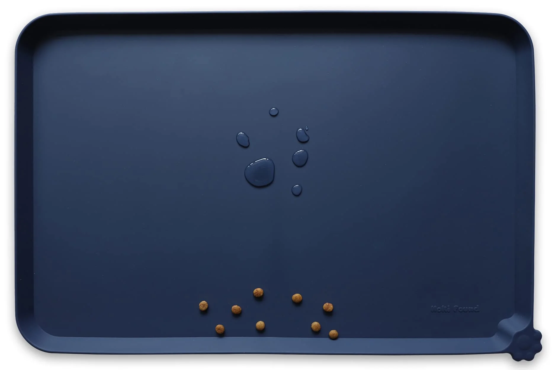 Selected Hoki Found L Silicone Non-Slip Pet Bowl Mat – 22×14 French Navy Functional