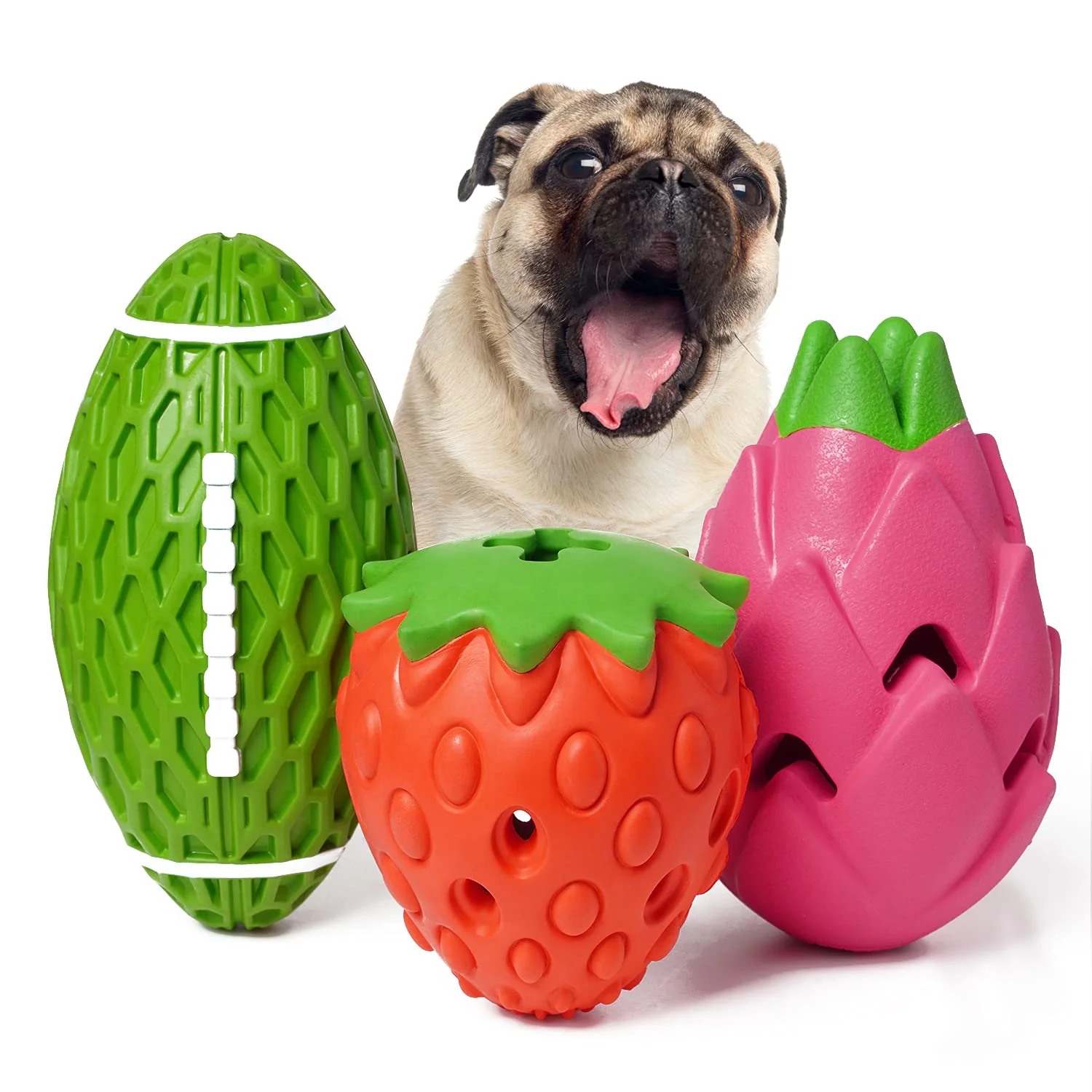 Soft MewaJump 3-Pack Dog Chew Toys for Aggressive Chewers – Durable Rubber Puzzle Toys Outstanding