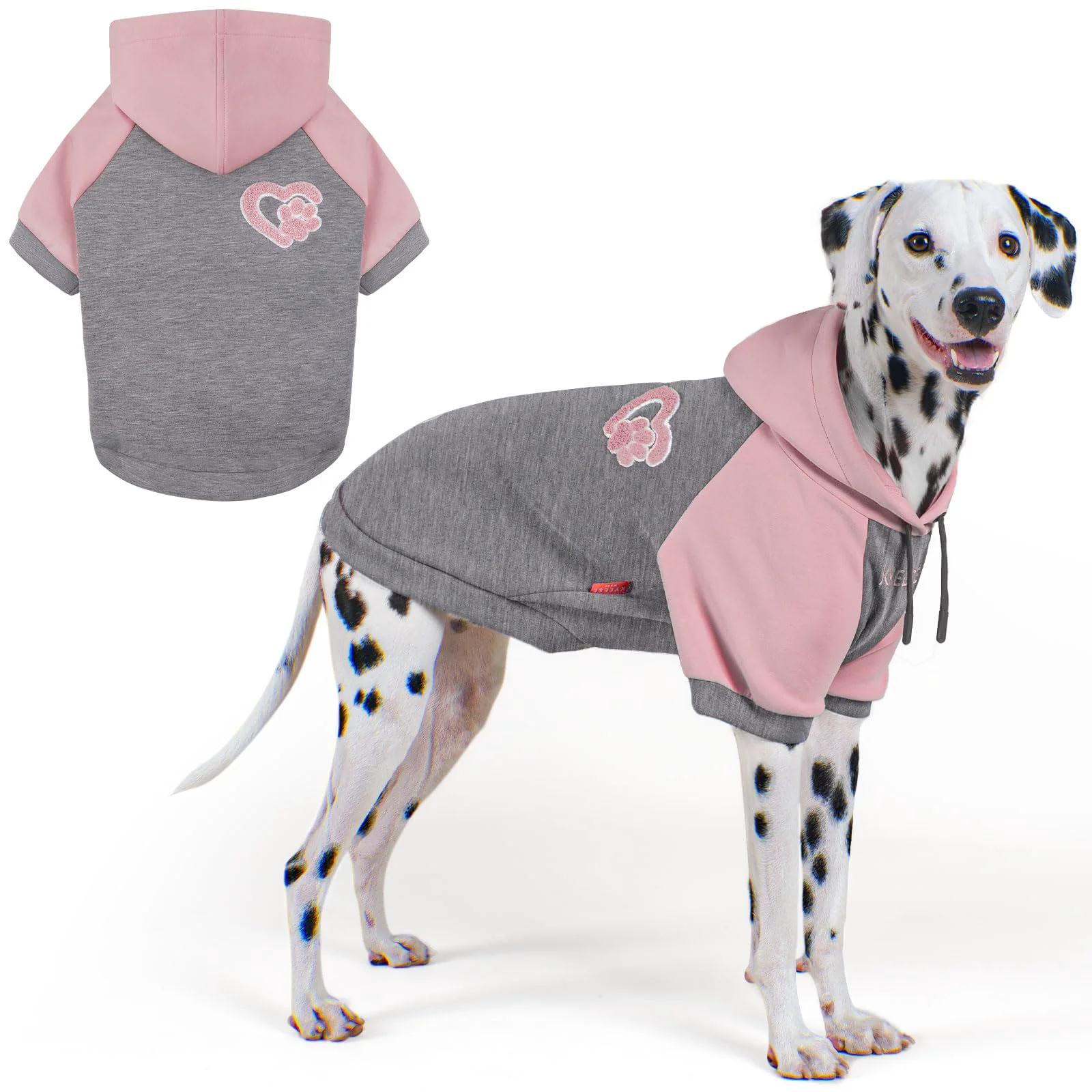 Carefully Designed KYEESE Dog Hoodie – Stretchy Winter Coat for Dogs with Leash Hole Drawstring Versatile