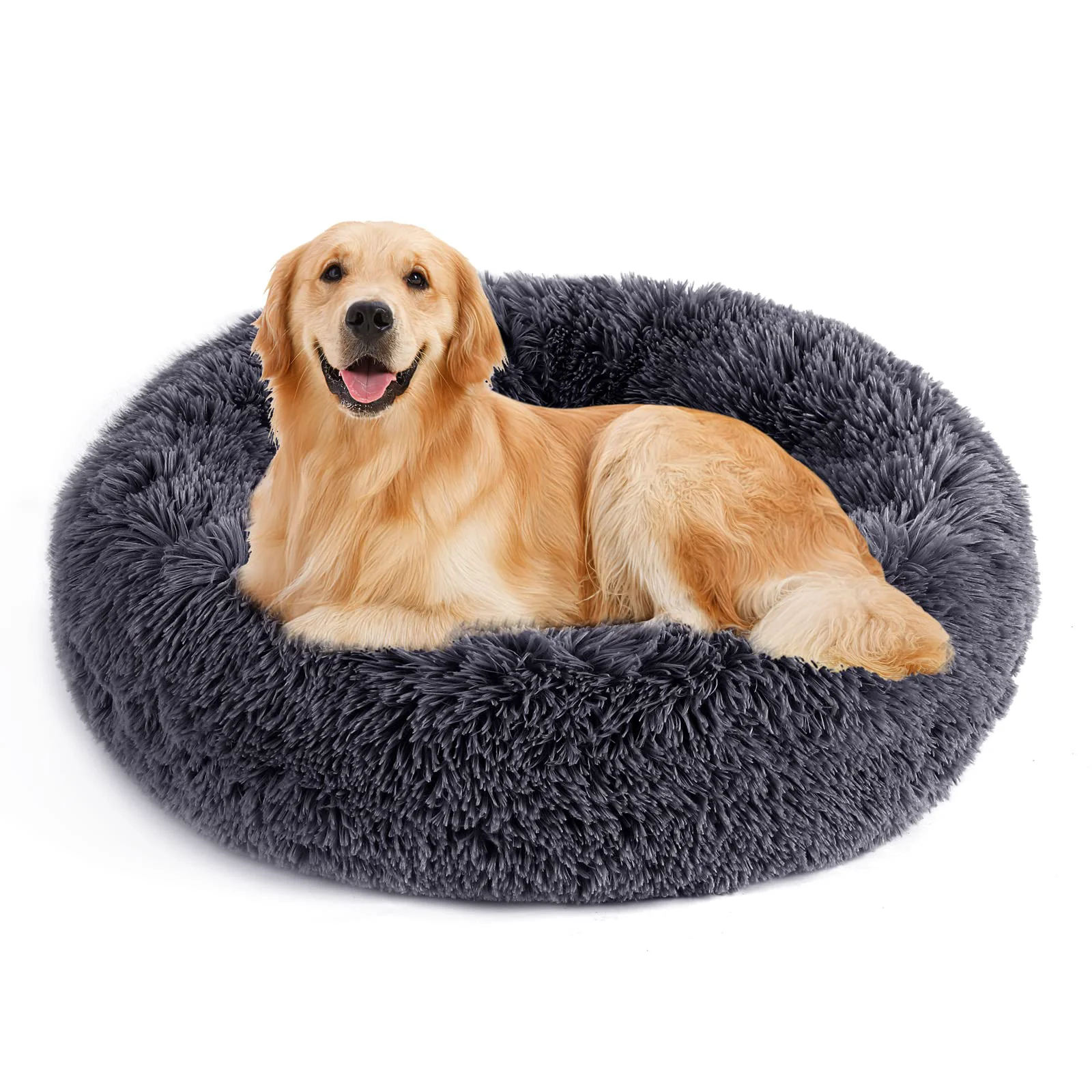 Casual NOYAL Calming Donut Bed for Small–Medium Dogs Cats Plush Faux Fur First-Class