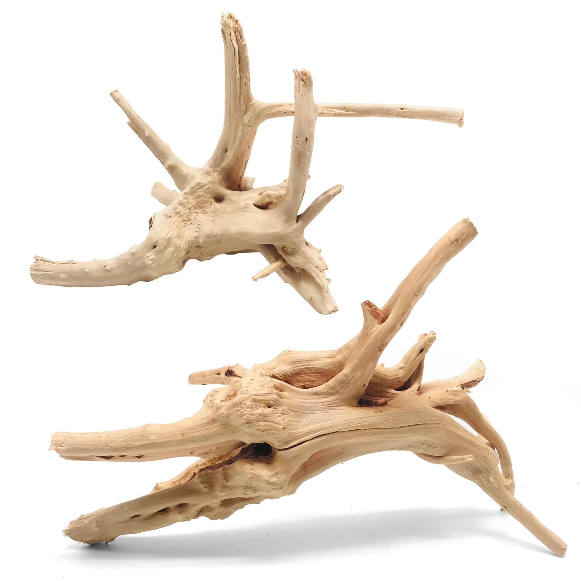 Refined WDEFUN Natural Spiderwood Driftwood – 2-Piece 11-14 Inch Aquarium Decor Elegant