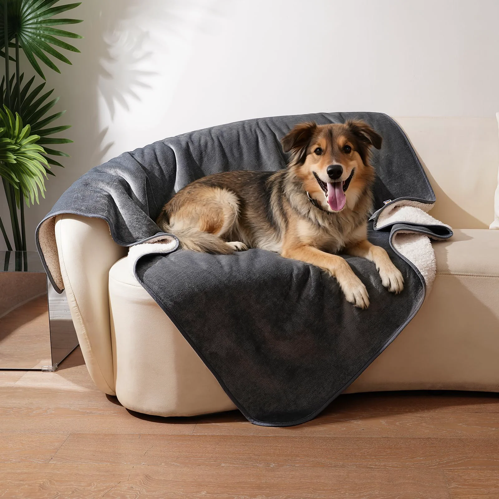 Authentic Sunheir Waterproof Dog Blanket for Extra Large Dogs — 50×60 in Grey Crafted