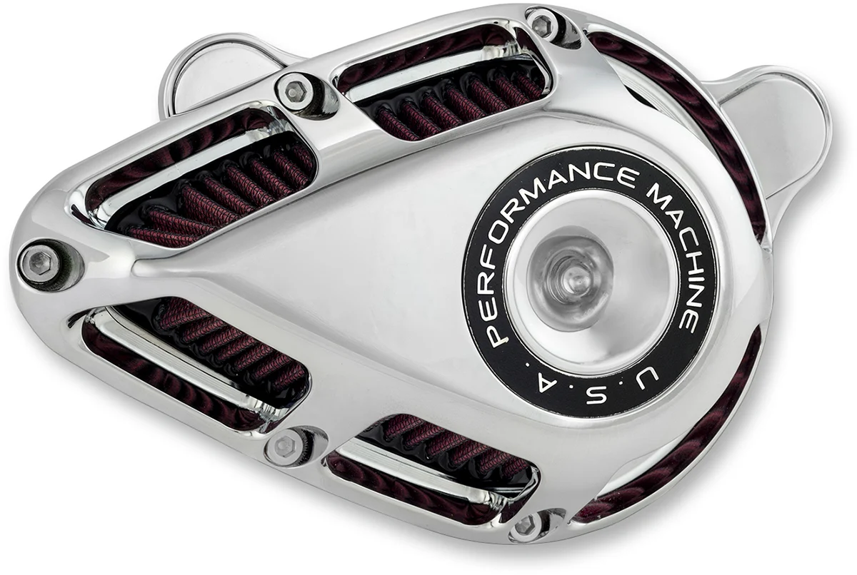 Relaxed PERFORMANCE MACHINE PM Jet Air Cleaner Kit – Chrome 0206-2112-CH Green