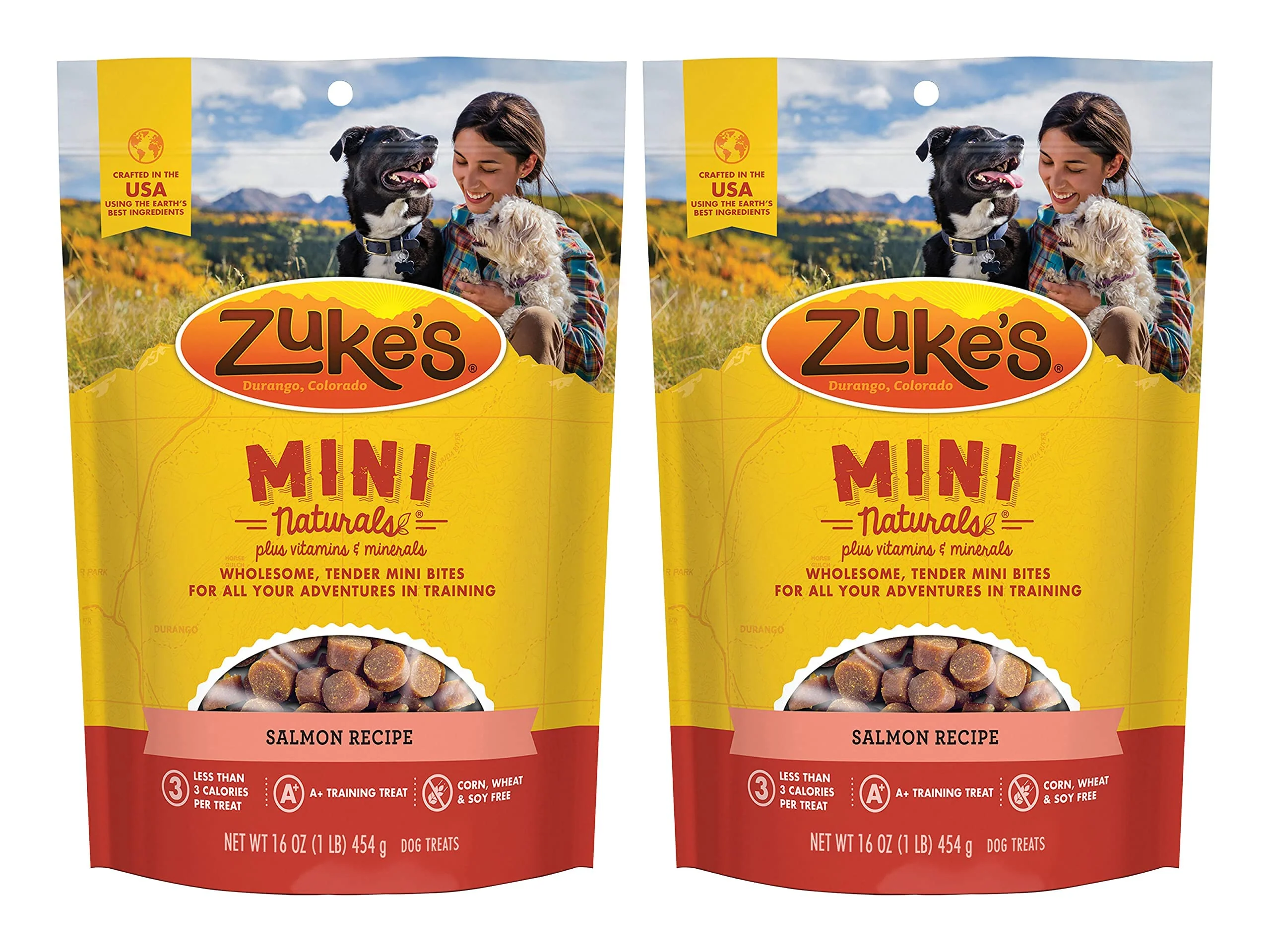 Refined Zuke’s Mini Naturals Salmon Training Treats – Soft Low-Calorie Rewards for All Breeds 16 oz Pack of 2 Casual