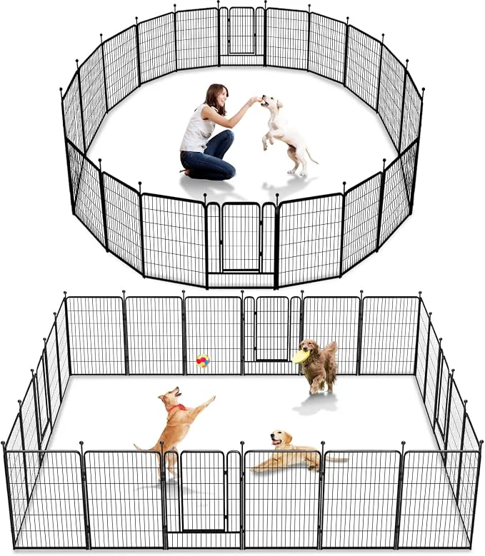 Fashionable Dog Playpen 40 inch 22 Panels Indoor Outdoor Dog Pen Safe