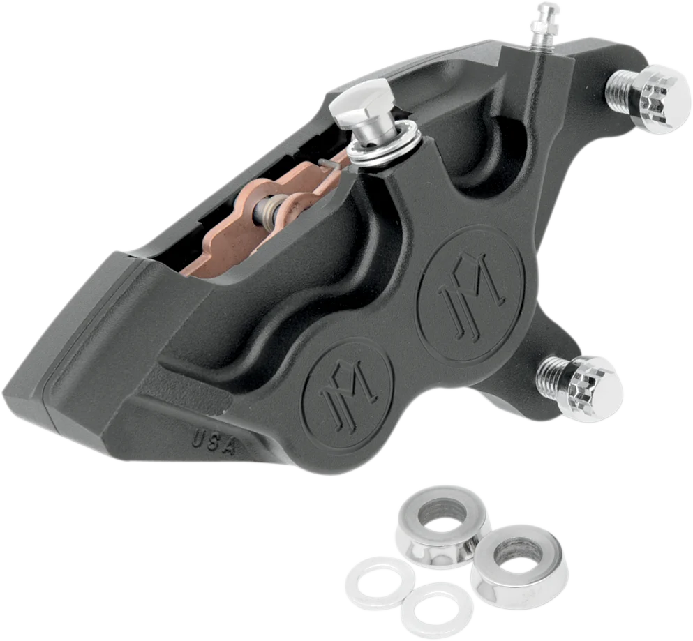 Pure PERFORMANCE MACHINE PM 4-Piston Caliper – Front Right – Black Ops – 11.5 0053-2920-SMB User-Friendly