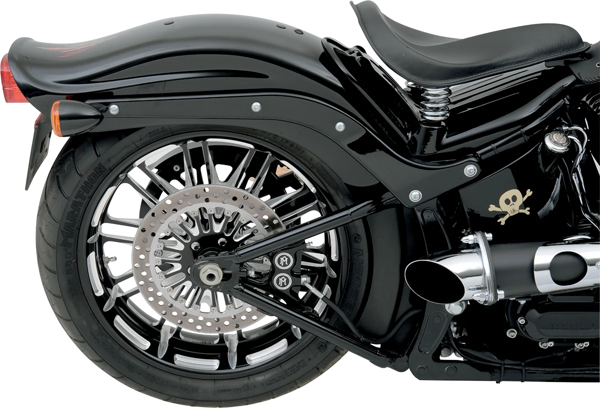 Classic PERFORMANCE MACHINE PM 4-Piston Caliper – Rear – Contrast Cut 08-17 Softail 1256-0077-BM Original Design