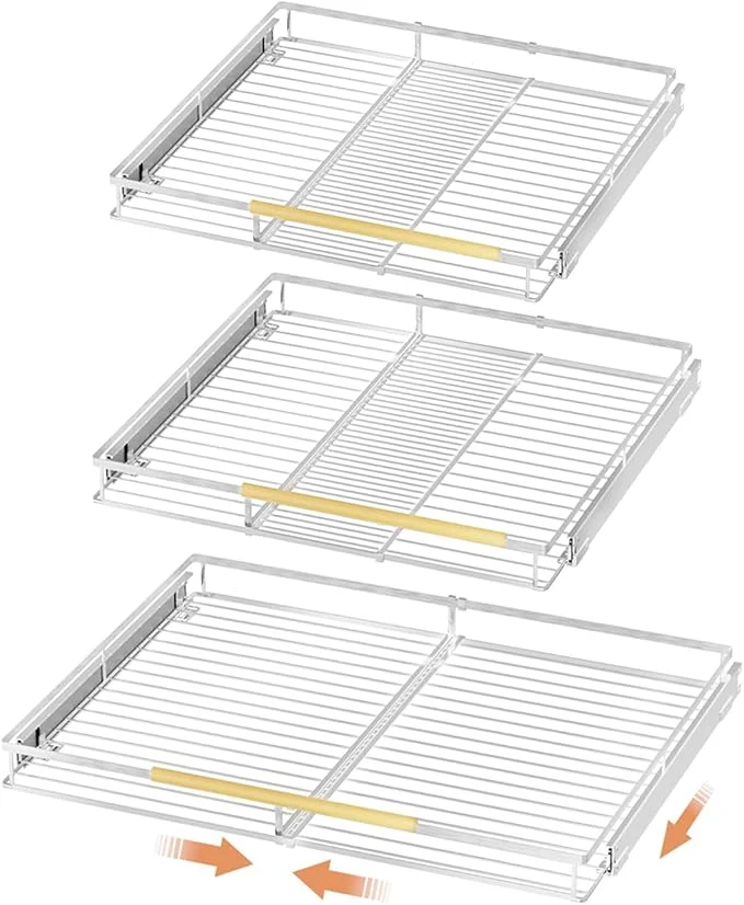 Proven SANNO Pull Out Cabinet Organizer Expandable Slide Out Shelf Bottom-Mounted Sliding Shelf Under Sink Shelf Expandable Shelves with Sliding for Kitchen Cabinets Under Sink 3About ThisOverview Specialty