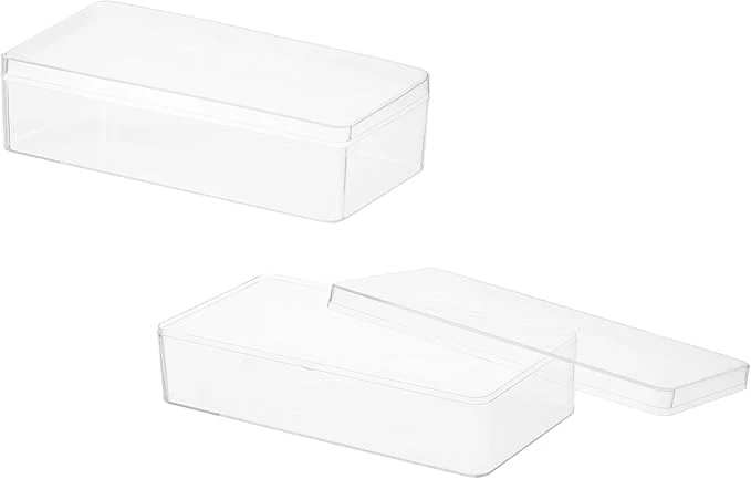 Consistent Acrylic Box with Lid 9.06 x 9.06 x 2.36 in Acrylic Display Case Plastic Square Cube Container Storage Holder Stackable Bins for Cosmetic Collectible Candy Jewelry 2 Pack Clear About ThisOverview Enhanced