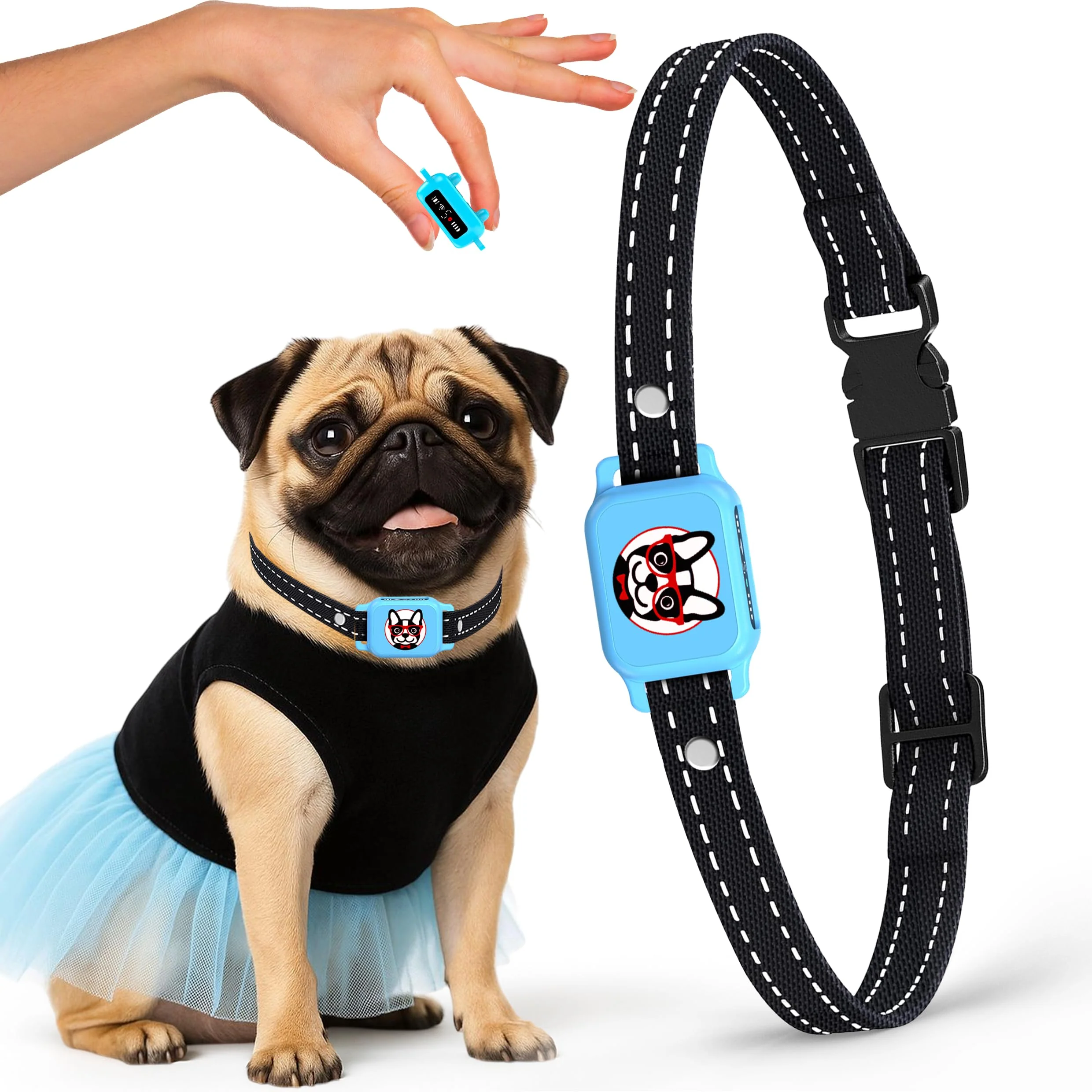 Contemporary ELECANE Bark Collar for Small Dogs 5–15 lbs — Magnetic Charging 4 Training Modes Humane Safe Prestigious