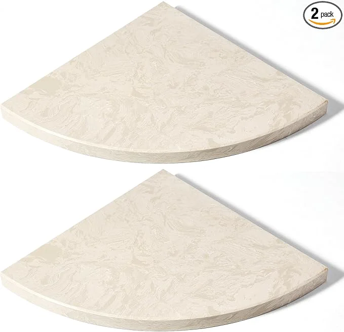 Consistent Koville Italian Natural Marble Corner Shelf 2 Pcs Wall Mounted Marble Bathroom Corner Shelves Organizers Polished Stone Corner Shower Caddy No Drilling Adhesive Shower Caddies – Khaki RoseAbout ThisOverview Effective