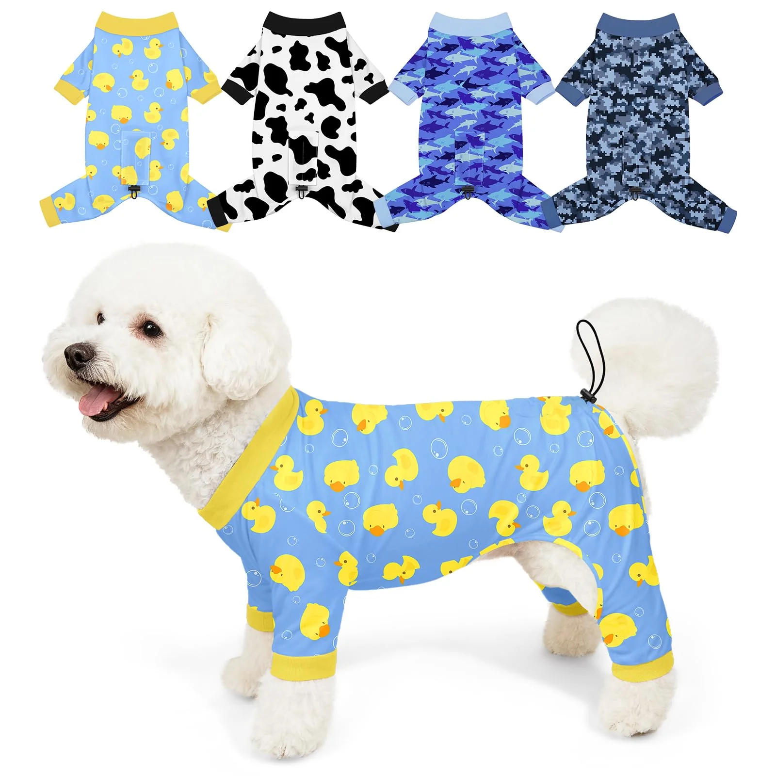 Recyclable Bienbee Dog Pajamas 4 Pack – Soft Breathable PJs for Small to Large Dogs Reliable