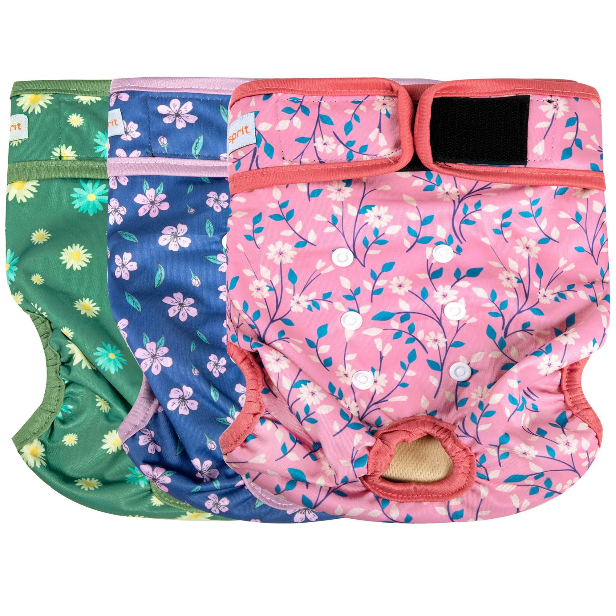 Professional Langsprit Washable Female Dog Diapers – Reusable Highly Absorbent XXL Flower-1 Certified