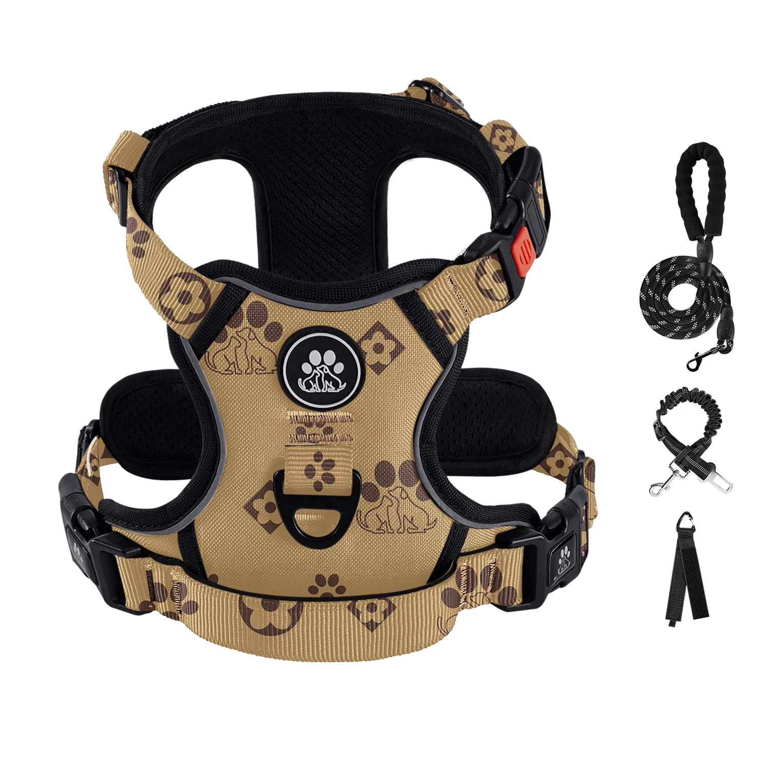 Authentic IVY LANE No Pull Dog Harness with Leash Set — Reflective Adjustable No-Choke Vest for Small Dogs High-Quality
