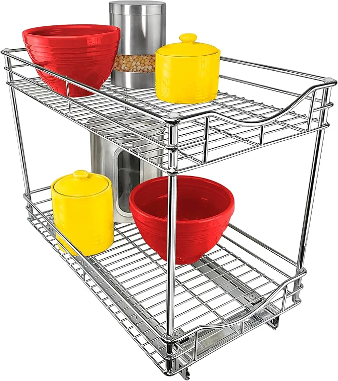 Original Design LYNK PROFESSIONAL® Pull Out Cabinet Organizer – 11 x 18 – Slide Out Cabinet Organizer for Kitchens – Sliding Shelves – Pull Out Drawer Pots and Pans Storage – Lifetime Ltd Warranty – 2 TierAbout ThisOverview Solid
