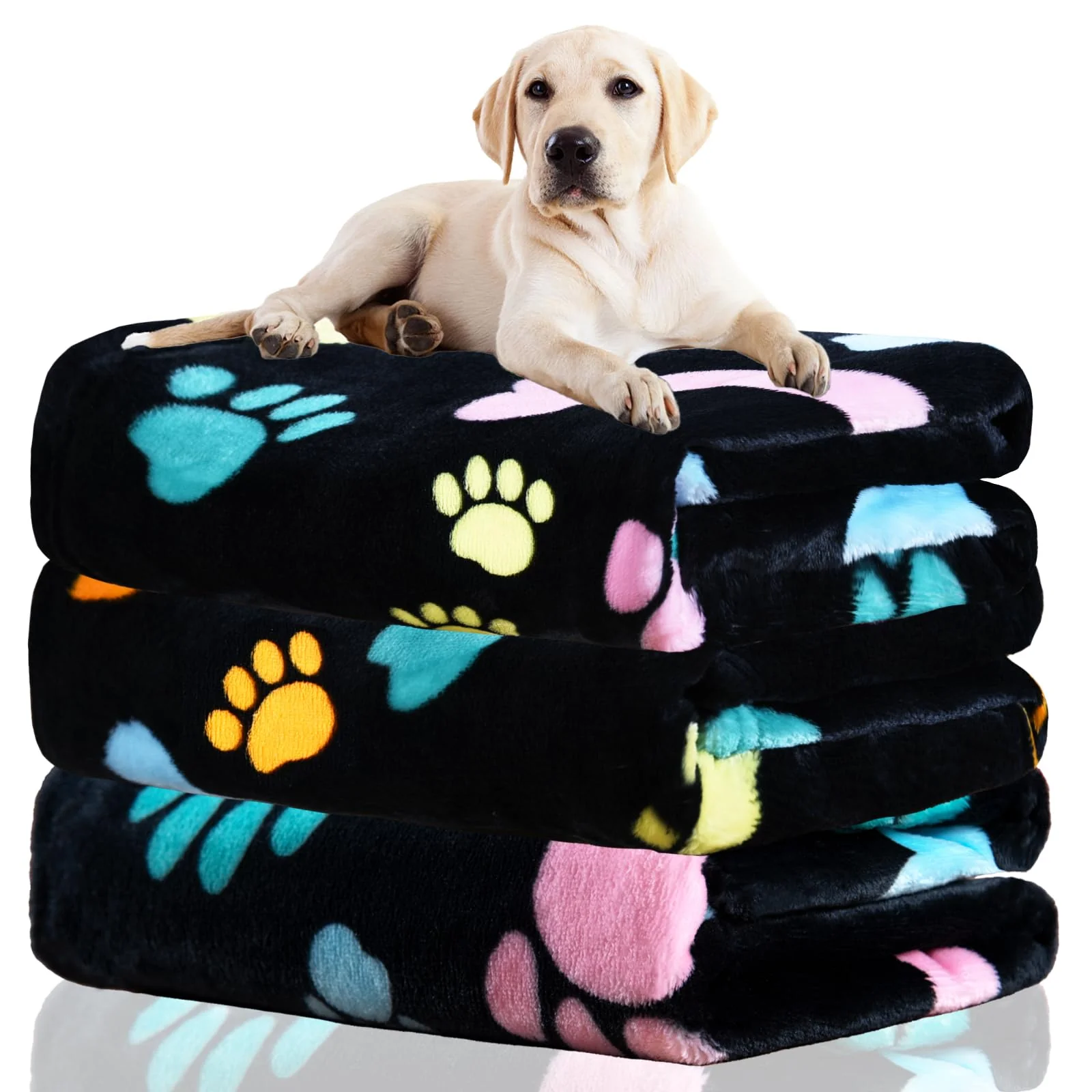 Official Rezutan 3-Pack Dog Blankets – Soft Flannel 41 x 31 in Washable Organic