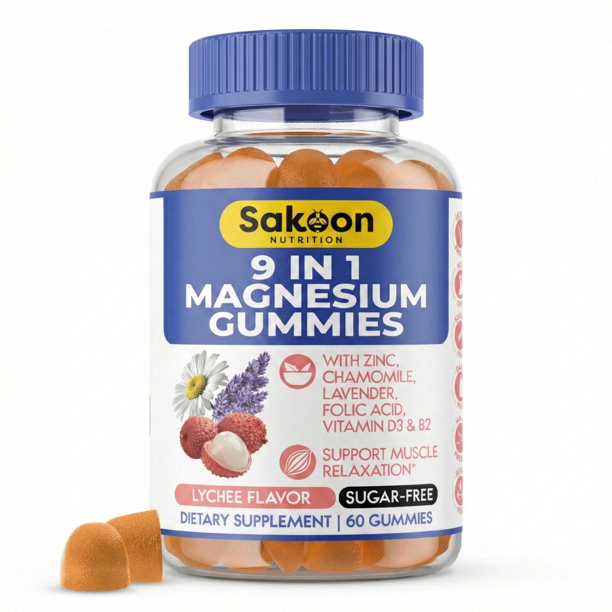 Fine 9-in-1 Magnesium Gummies Sugar- Pure