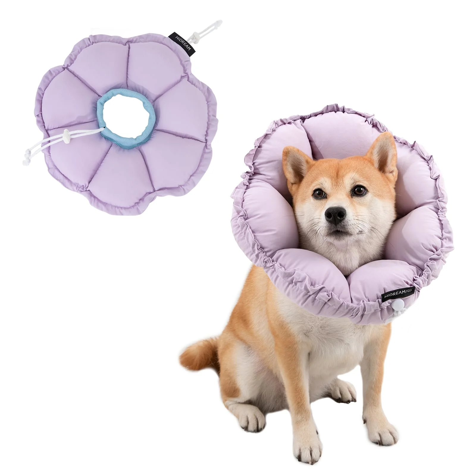 Certified H HIDREAM Soft Dog Cone for Medium Dogs Adjustable Waterproof Purple Flower Style Trusted
