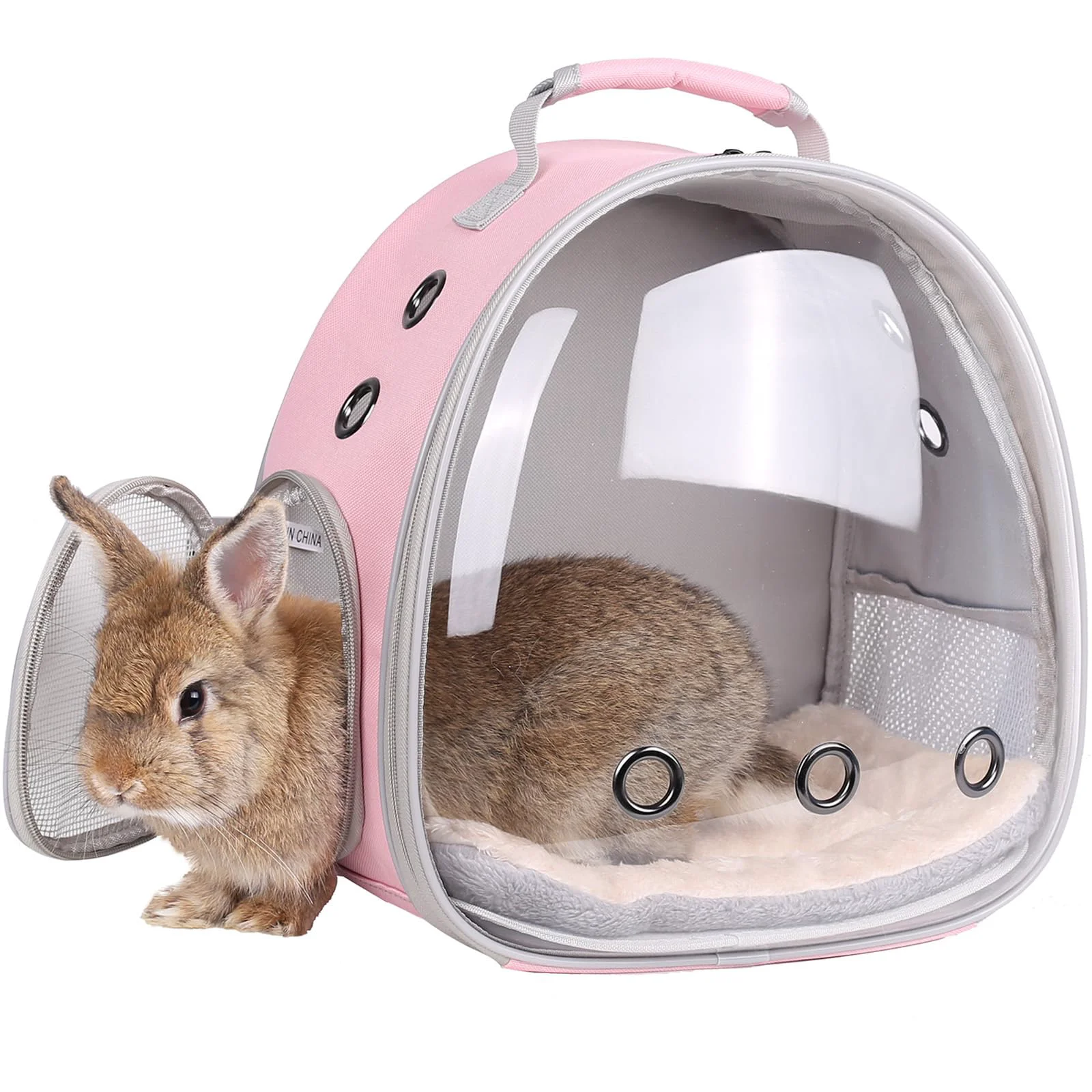 Easy-to-Use LAIRIES Portable Small Animal Backpack – Breathable Carrier for Guinea Pigs Rabbits More Versatile