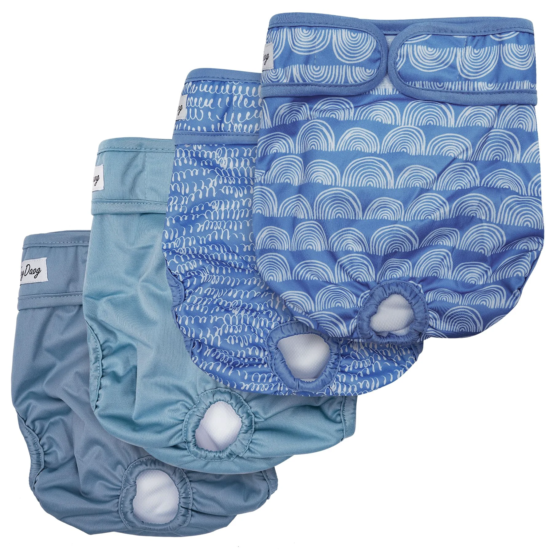 Reliable JoyDaog Female Dog Diapers – Medium 4 Pack Reusable Leak-Proof Blue Exceptional