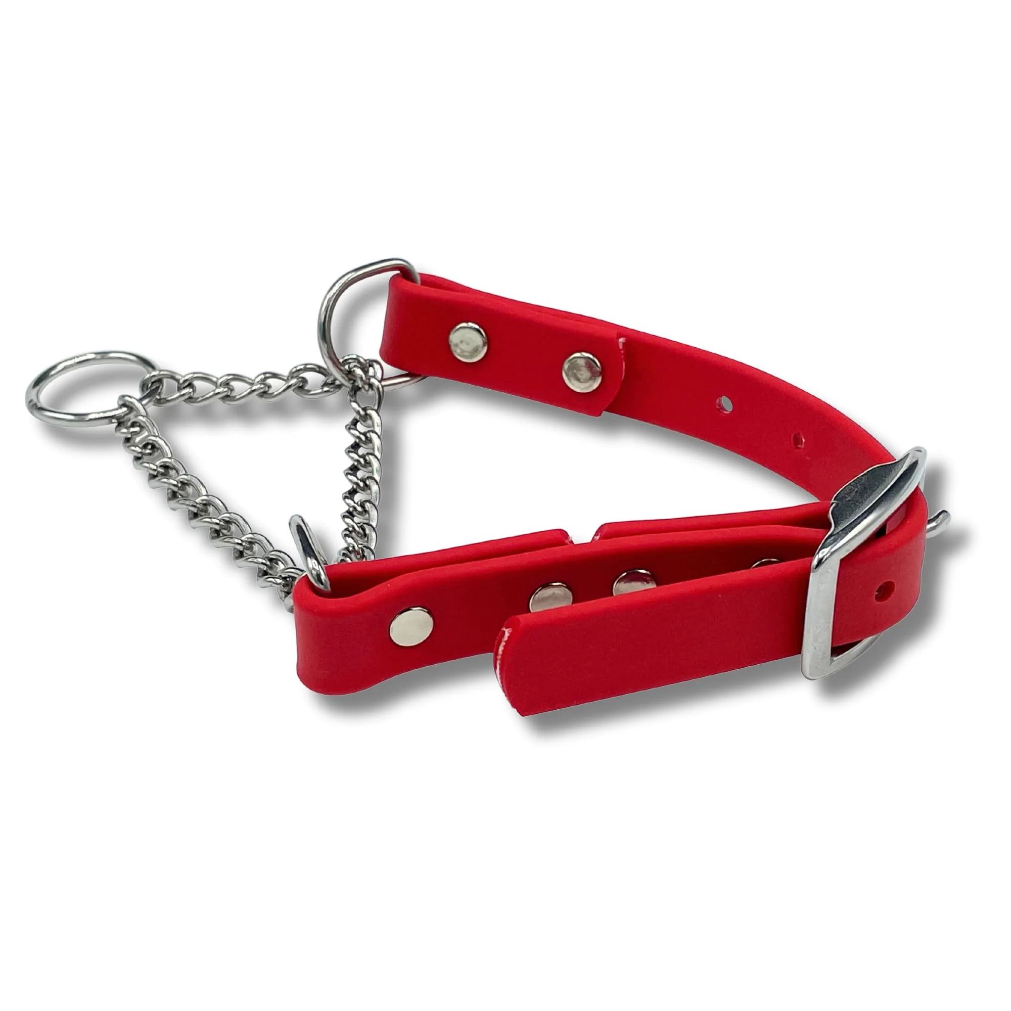 Proven Jim Hodges Dog Training Martingale Collar – Red Biothane No-Pull USA Made Medium Effective