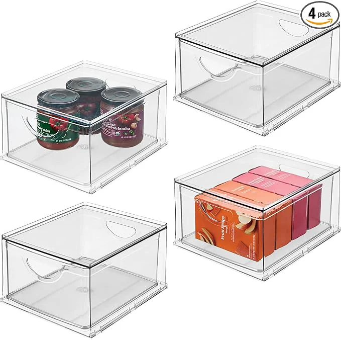 Specialty iDesign Stackable Storage Drawer for Fridge Pantry or Under Sinks Set of 4 Clear Made in USAAbout ThisOverview Long-Lasting
