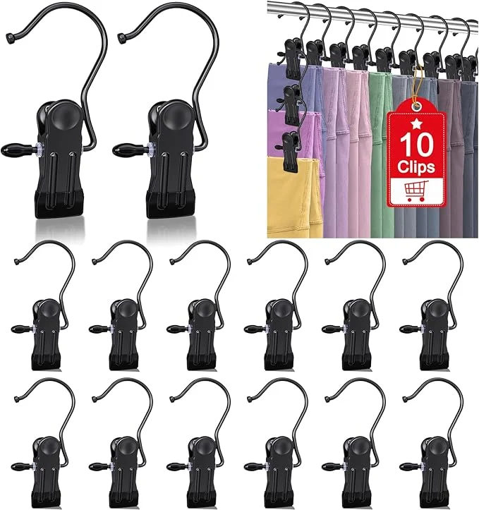 Clean 10 Pcs Boot Hangers Clips for Closet Heavy Duty Legging Organizer for Closet Hanging Pants Hangers with Clips Clothes Pins Hanger Clips Laundry Hooks Bra Towel Socks Hats Tall Boots Home Travel BlackAbout ThisOverview Green