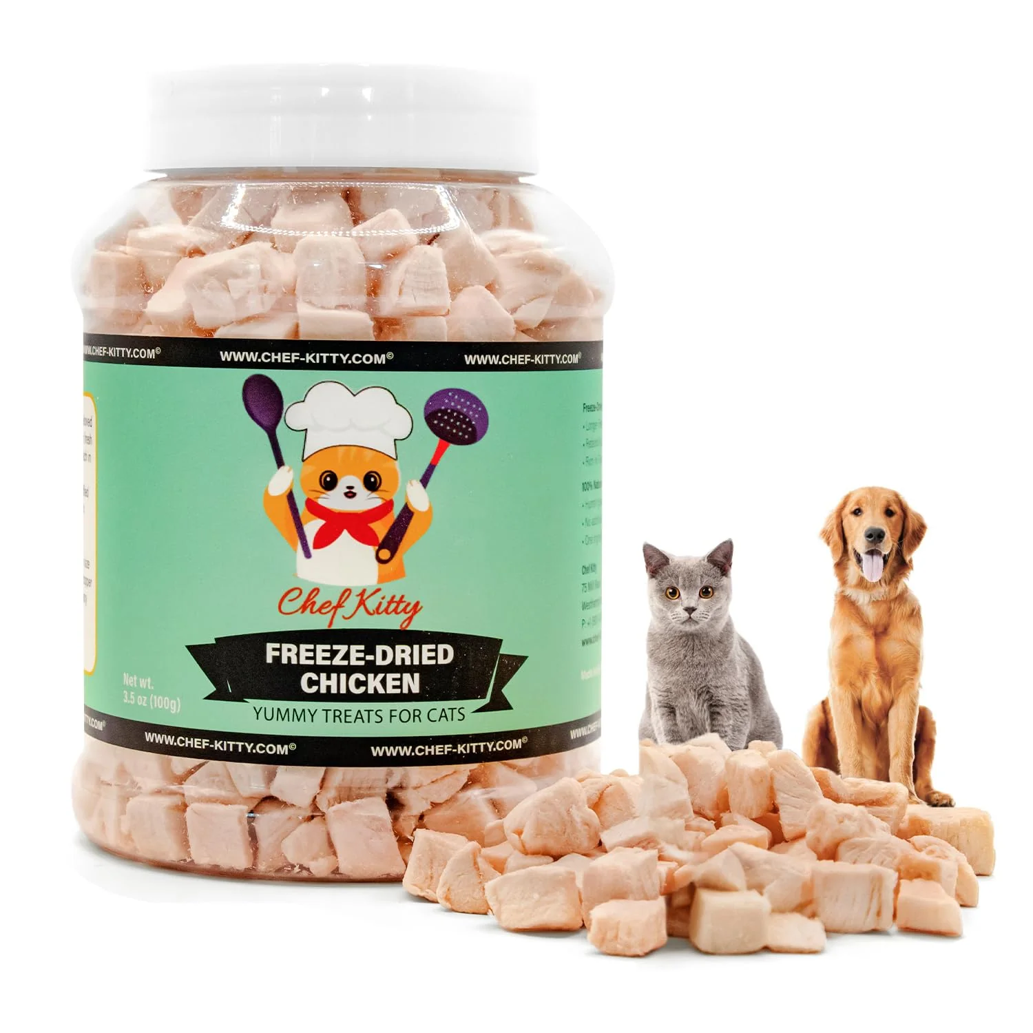 Elegant Chef Kitty ze-Dried Chicken Treats Casual