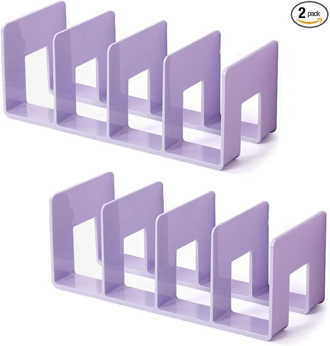 Superior 2 Pcs Purse Organizer for Closet Acrylic Clear Purse Storage Organizers Closet Organizers and Storage Purse Handbag Divider Holder 4 Sections Purse Organizers Dividers in Bedroom Office purple About ThisOverview Top-Quality